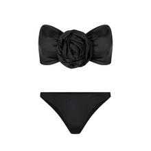 Load image into Gallery viewer, Orianna Rose Black Bandeau Bikini Set