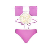 Load image into Gallery viewer, Alana Giant Rose Orchid Bikini Set