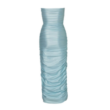 Load image into Gallery viewer, Magalenha Ice Blue Strapless Maxi Dress