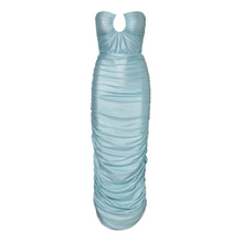 Load image into Gallery viewer, Magalenha Ice Blue Strapless Maxi Dress