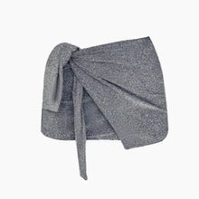 Load image into Gallery viewer, Julieta Blue Sparkle Mini Skirt