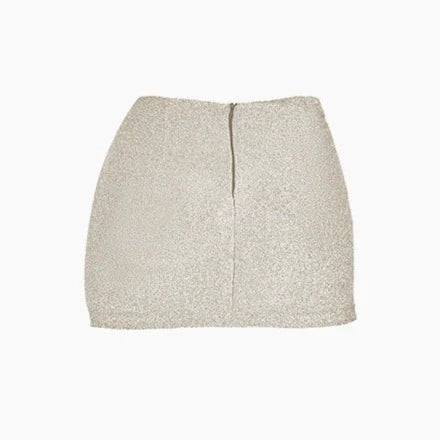 Julieta Ivory Spakle Mini Skirt – Casa Colo