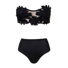 Load image into Gallery viewer, Mesh Bandeau Sofia Black Bikini Set High