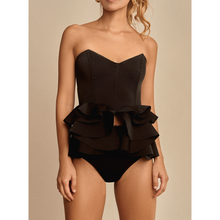 Load image into Gallery viewer, Penelope Black Corset Bikini Set