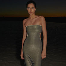 Load image into Gallery viewer, Mambo Mineral Metallic Dress
