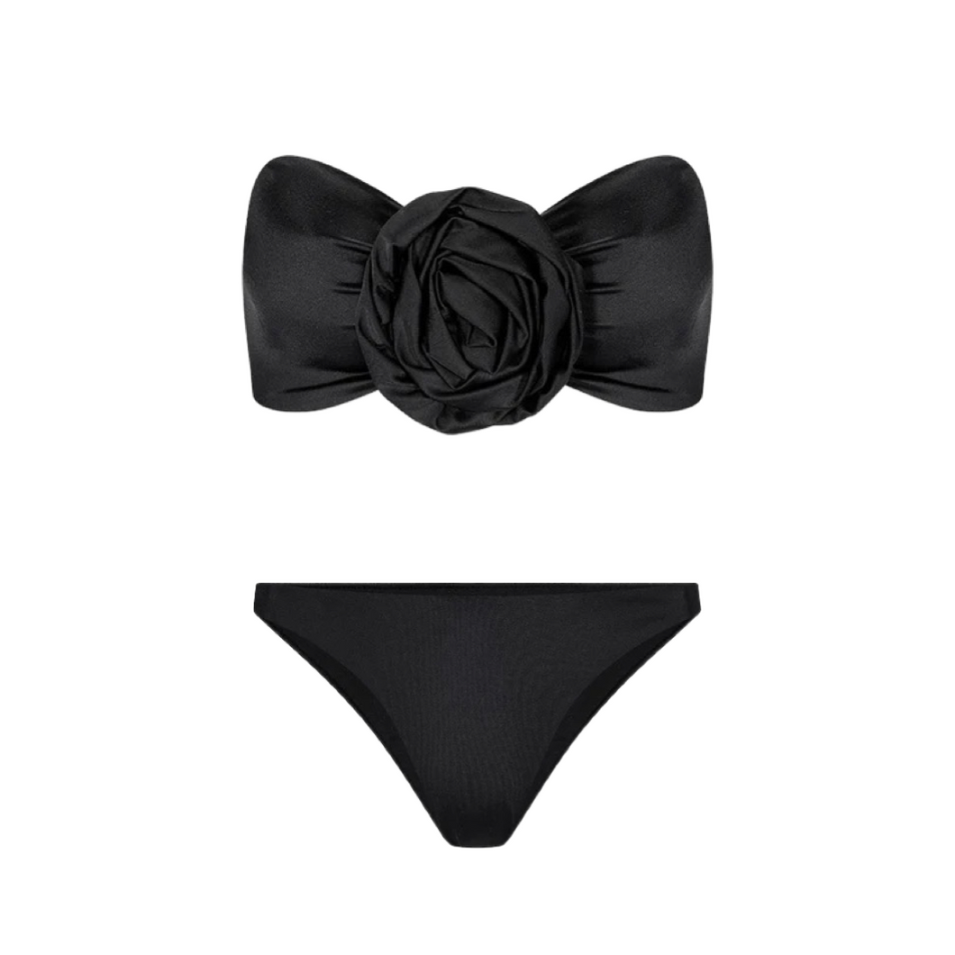 Orianna Rose Black Bandeau Bikini Set
