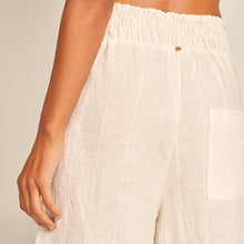 Load image into Gallery viewer, White Elastic Linen Trousers
