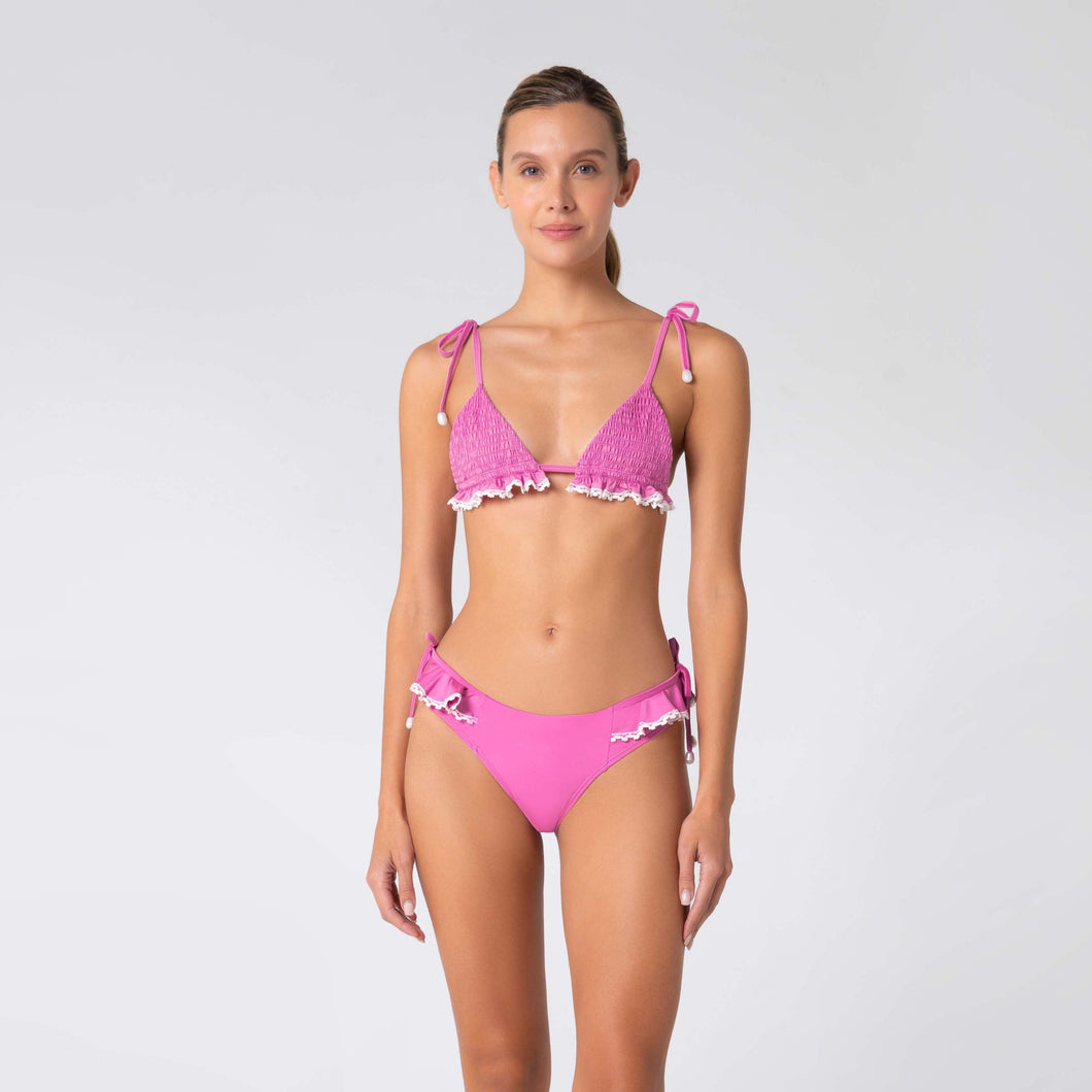 Salvia Solid Sugar Pink Bikini Set