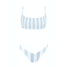 Load image into Gallery viewer, Scrunchie Stripes Baby Blue Bikini Set
