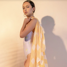 Load image into Gallery viewer, Daisy Child Yellow Gingham Sarong
