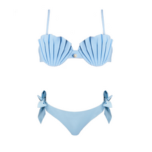 Load image into Gallery viewer, La Joya Shell Periwinkle Bikini Set
