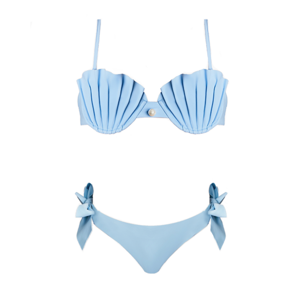 La Joya Shell Periwinkle Bikini Set