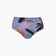 Load image into Gallery viewer, Bandeau Ruffle Lilac Print High Waisted Bikini Set
