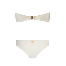 Load image into Gallery viewer, Mesh Bandeau Sofia White Bikini Set Low
