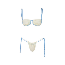 Load image into Gallery viewer, Lula Jana White and Blue Bikini Set
